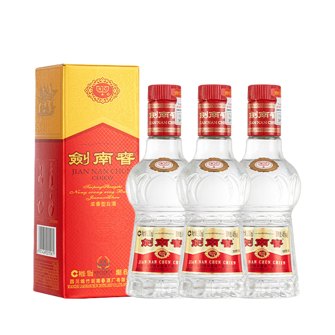 中酒网 剑南春46度剑南春100mL*3瓶装浓香型白酒品鉴自饮小酌