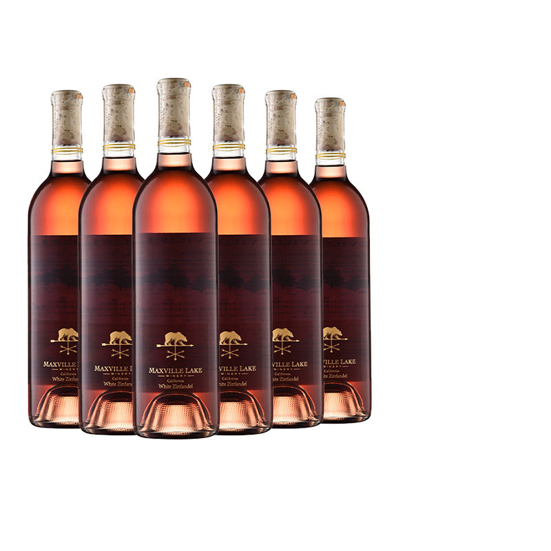 美国马克斯威加州熊白金粉黛桃红葡萄酒750ml进口红酒女士微醺酒