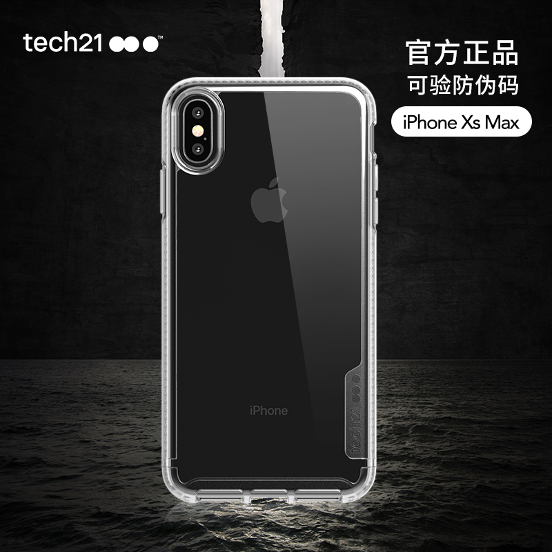 tech21适用苹果XS新机保护壳iPhone Xs Max防摔手机壳6.5寸透明男女款