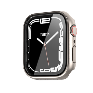 SwitchEasy适用applewatch9/8/7苹果手表壳壳膜一体壳钢化膜S11全包保护壳新款ultra3透明防刮45/41/44mm