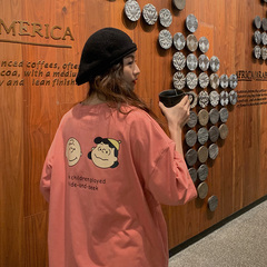 實拍網紅港風T恤女寬鬆美式復古潮牌短袖上衣