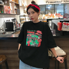 實拍網紅短袖恤女潮