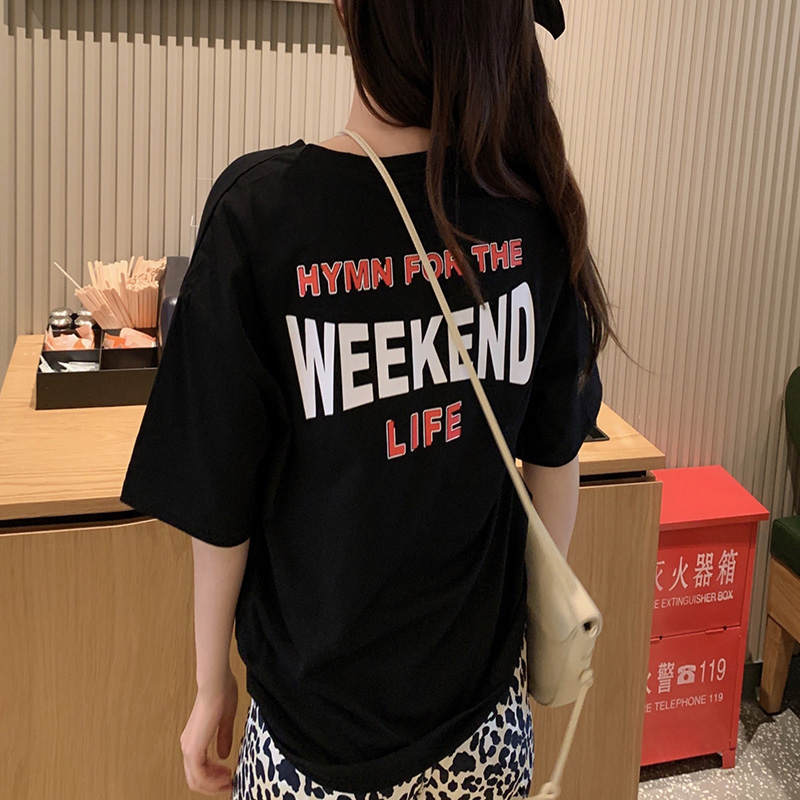 Real shot ins.com Hong Kong Style Short Sleeve T-Shirt women's loose top in 2021