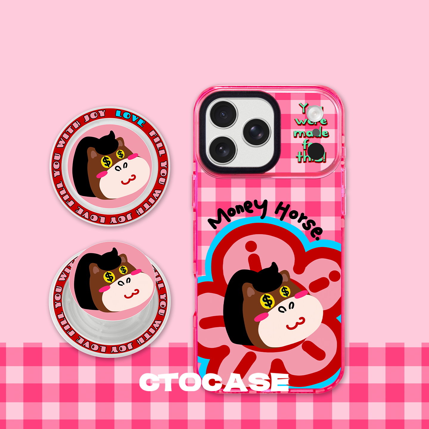 原创【吸金小马】iPhone17ProMax磁吸手机壳Air创意马年苹果16Plus气囊防摔15pro高级感14pm支架本命年13潮12,3C数码配件,手机保护套/壳,淘宝优惠券,粉丝福利购,淘宝优惠卷