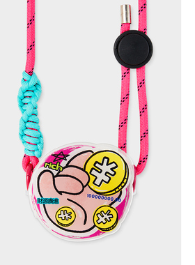 原创【纳财小手】滴胶背夹适用苹果手机壳户外结实创意挂绳涂鸦