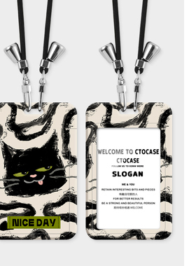 原创【墨点猫头】饭卡保护卡套驾驶证保护卡包可爱身份证防丢卡壳