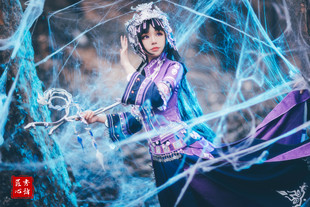 剑侠情缘3剑三剑网三 五毒萝莉鹤梦套cos 毒萝