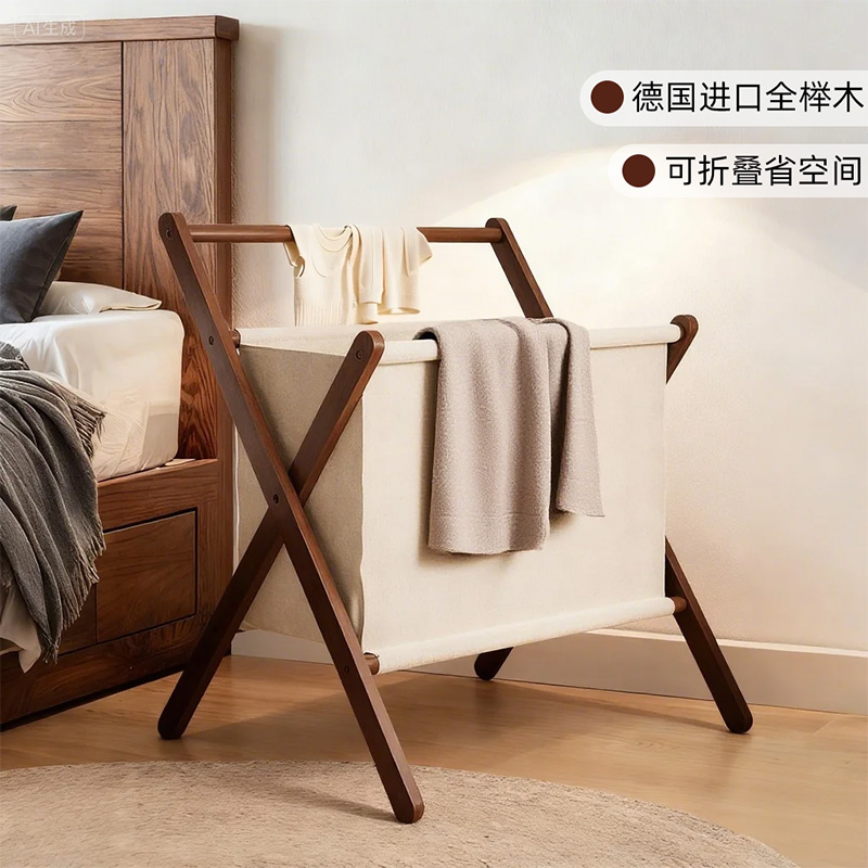 榉木挂衣架中古风卧室次净衣帽架