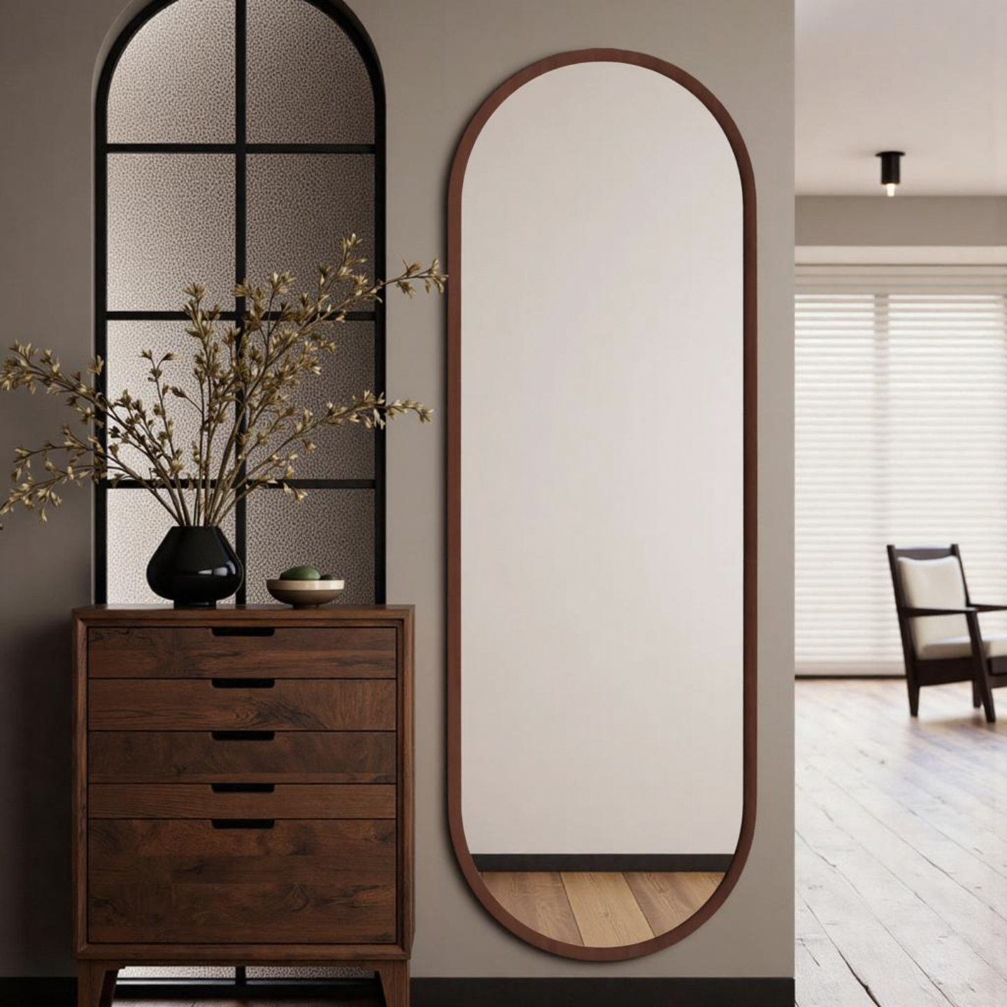 中古风全身镜壁挂式穿衣镜