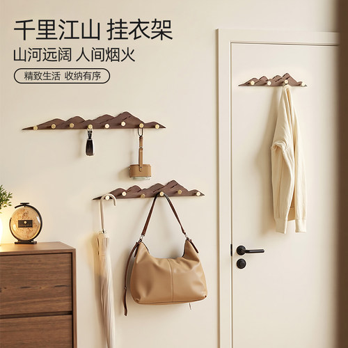 玄关门后衣服挂钩墙上壁挂衣帽架