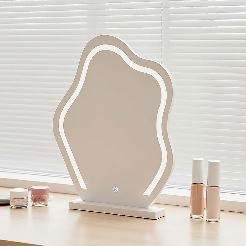 法式风云朵化妆镜台式桌面可旋转