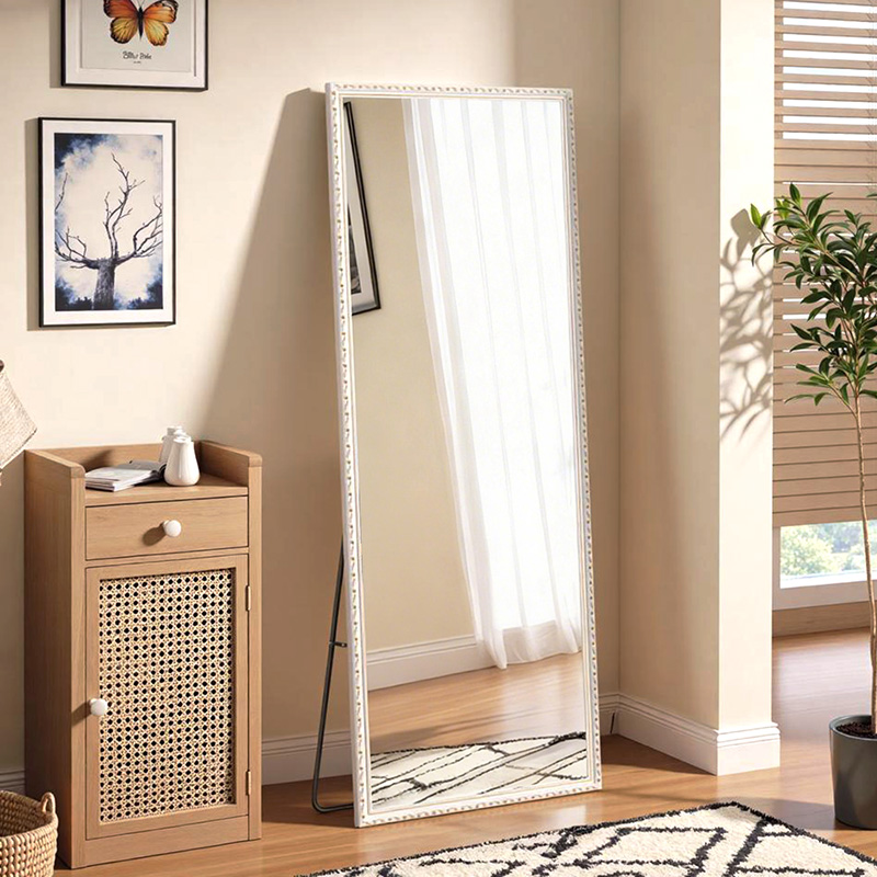 奶油风全身镜落地家用网红