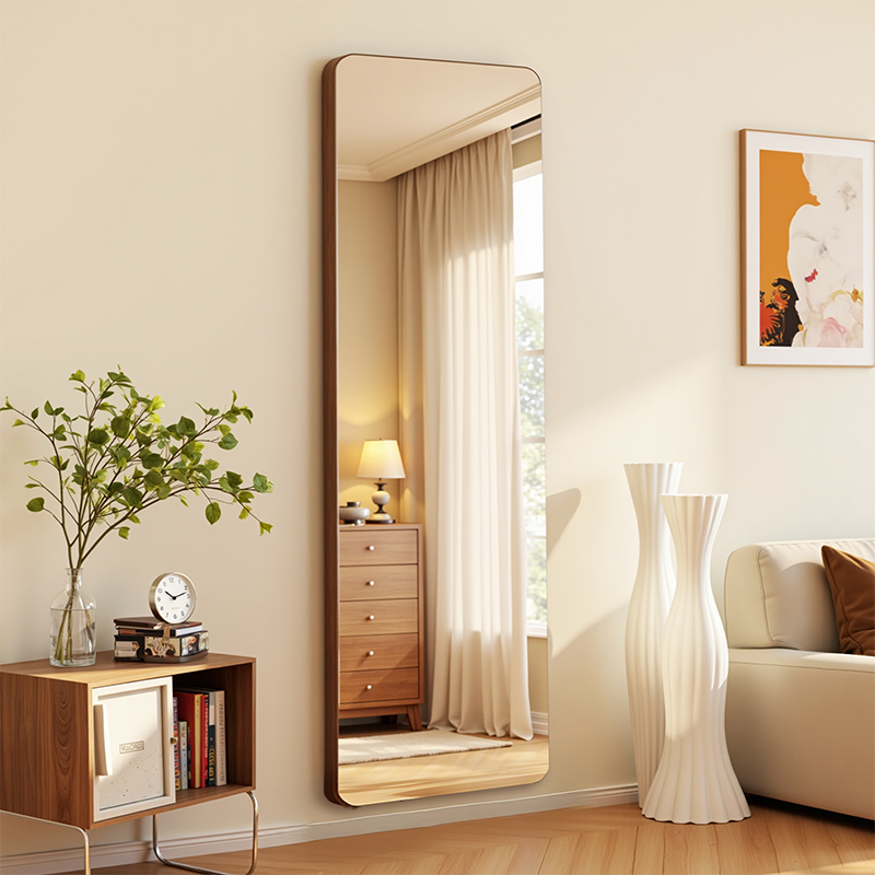 钢化玻璃高级感全身壁挂穿衣镜