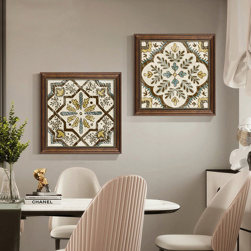 欧式花纹客厅沙发背景墙装饰画