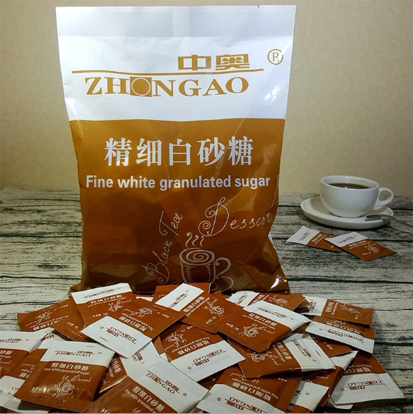 咖啡白糖包5gx100中奥白砂糖图片