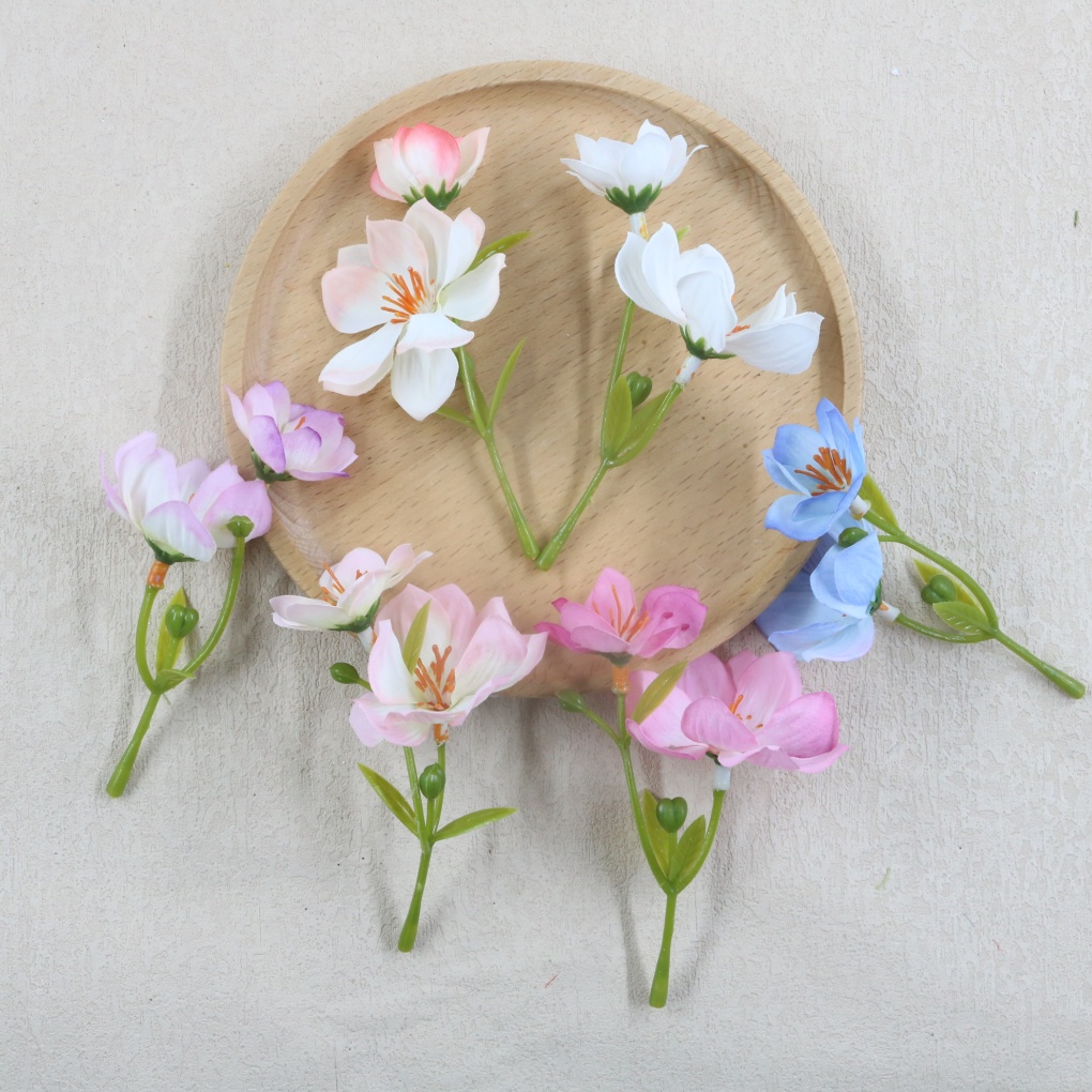 新款ins风仿真紫罗兰花朵 手工DIY头饰花束假花道具装饰摆件饰品