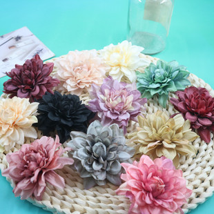 仿真小麗花花頭 絹花假花diy手工花環(huán)胸花手腕花材料頭飾發(fā)飾輔料