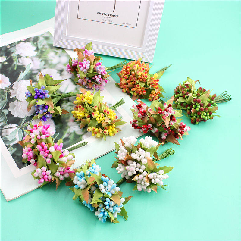 diy手工仿真材料糖盒发饰草帽婚庆装饰 玻璃珠磨砂满天星一束10朵