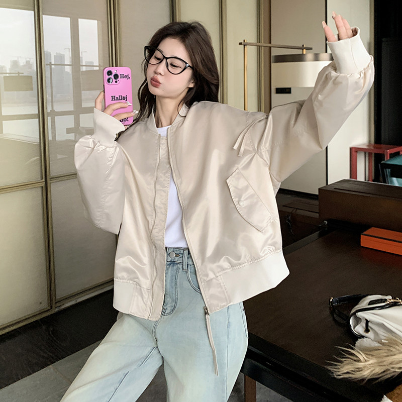 2026年秋款韩版棒球服外套女2C066-BQ001-P110-K158,女装短外套,2C066