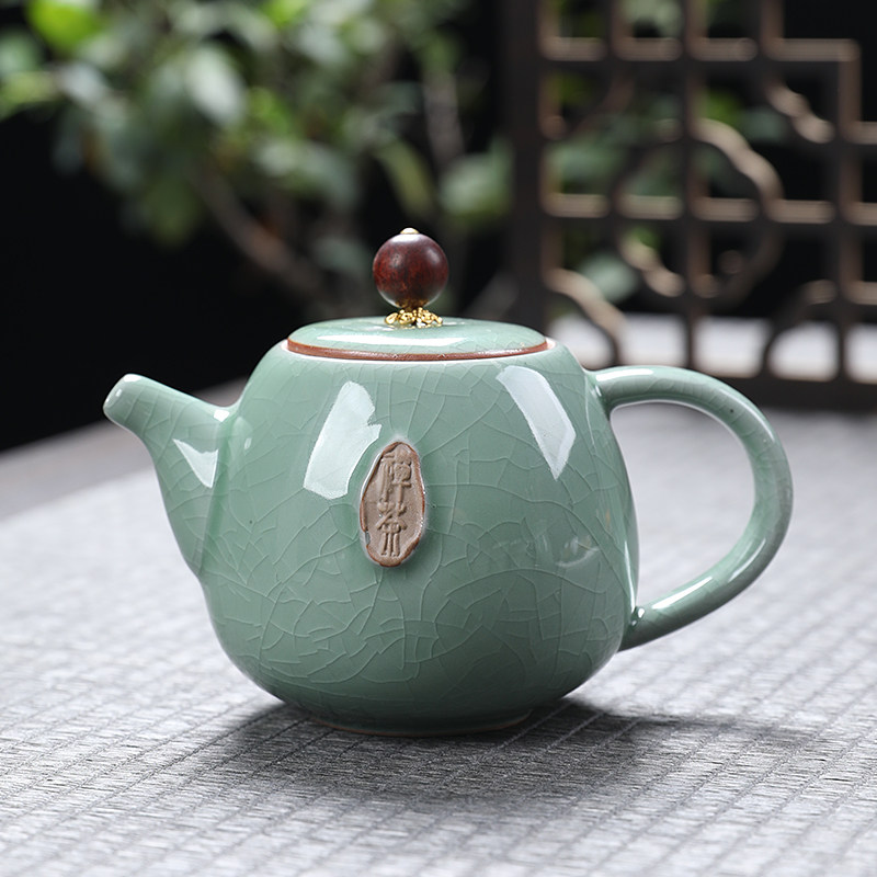 可养开片哥窑茶壶家用禅翼纹单壶泡茶壶茶杯茶海茶道配件茶具用品