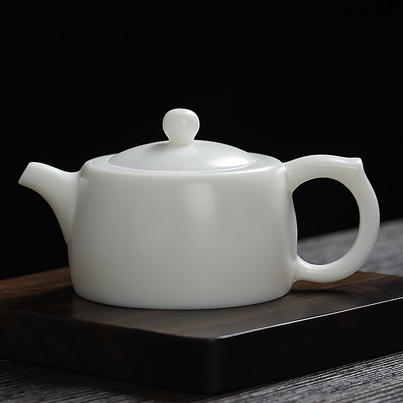 羊脂玉瓷素烧茶壶陶瓷手工泡茶壶德化白瓷泡茶器高档功夫茶具单壶,餐饮具,茶壶,淘宝优惠券,粉丝福利购,淘宝优惠卷