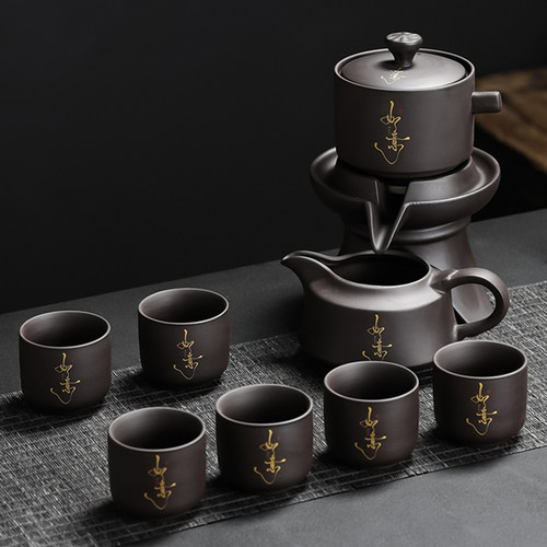 紫砂全自动功夫茶具套装家用办公高档茶水分离如意壶懒人泡茶神器