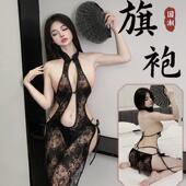 旗袍高开叉床上性感睡衣吊带睡裙情侣女款 纯欲风高级感趣味内衣女
