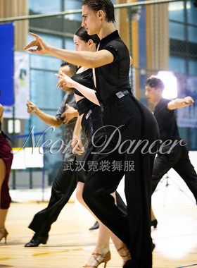 Neon Dancer 男成人/少儿标准拉丁裤 Egor同款丝绒腰拉丁裤