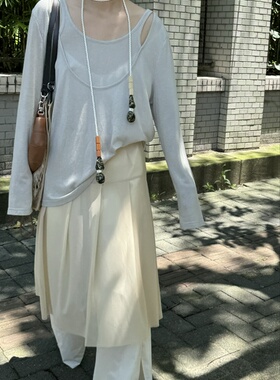 【赵露思同款】PIECE MIND设计师品牌秋冬假两件长袖针织上衣