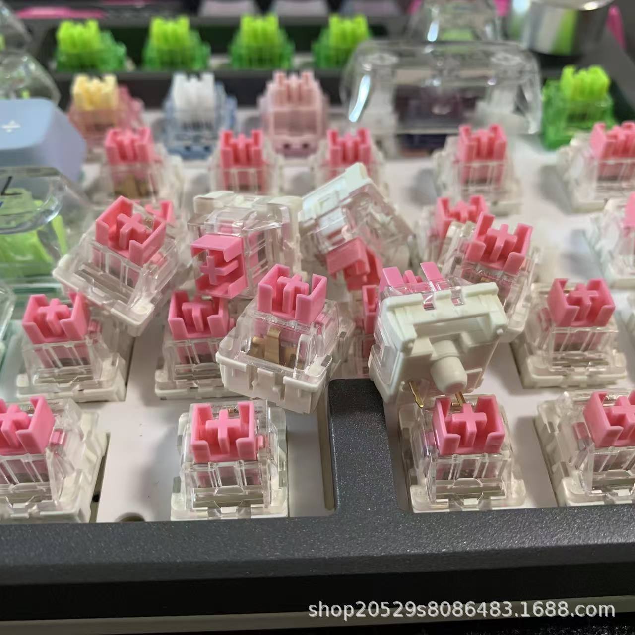 YUSYA机械键盘水晶透明轴带数码设备外接键盘