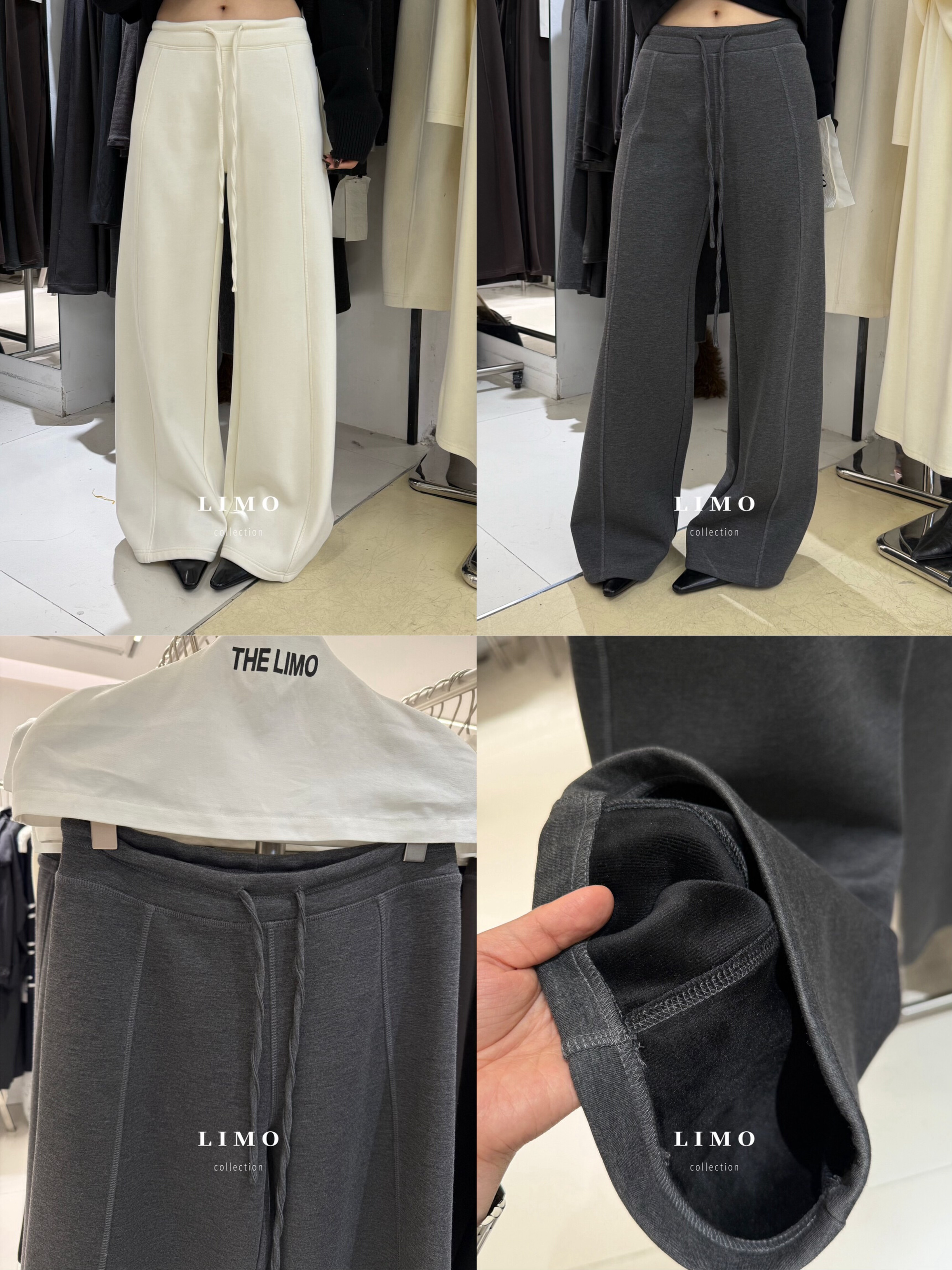 【LIMO】冬加绒加厚lulu风压线显瘦高腰休闲裤5939