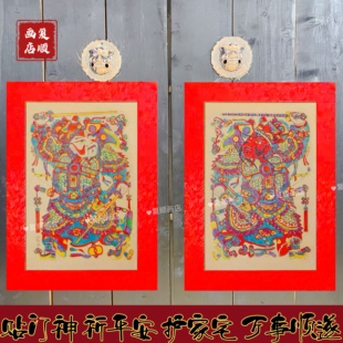 2026马年杨家埠木版年画手工拓印门神贴传统复古新年喜庆秦琼敬德