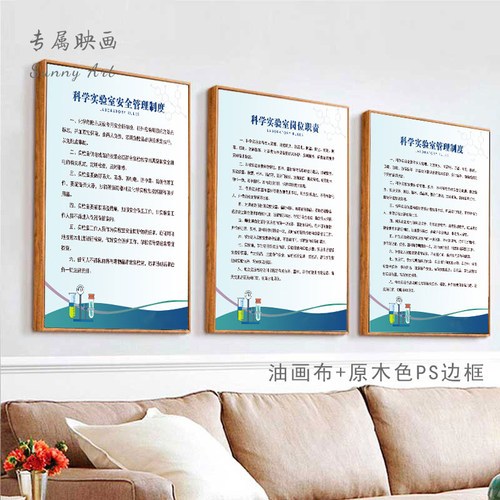 新款科学实验室制度展板学校物理化学挂画文化墙布置装饰安全管理