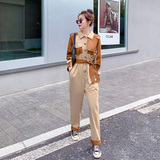 大货2022秋季新款拼色百搭气质款中长款连体裤F882-P115-K178，女装连体裤，浙宝287