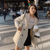 【现货】后开叉小熊撞色拼接西装Z287-2211-P120-K178，女装西装，浙宝287