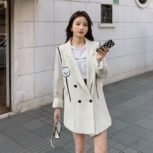 【现货】 后开叉 小熊 撞色拼接西装Z287-2211-P120-K178图片