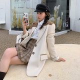 现货简约百搭气质小西装拼接撞色Z287-2208-P120-K168，女装西装，浙宝287