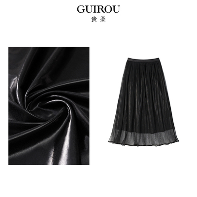 【雯雯推荐】（裙长84）高腰百搭网纱显瘦半身裙长款百褶裙60028