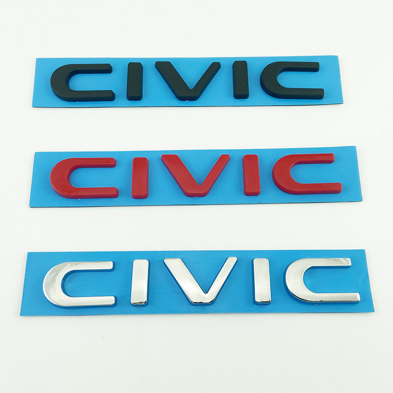 CIVIC后英文字贴标111