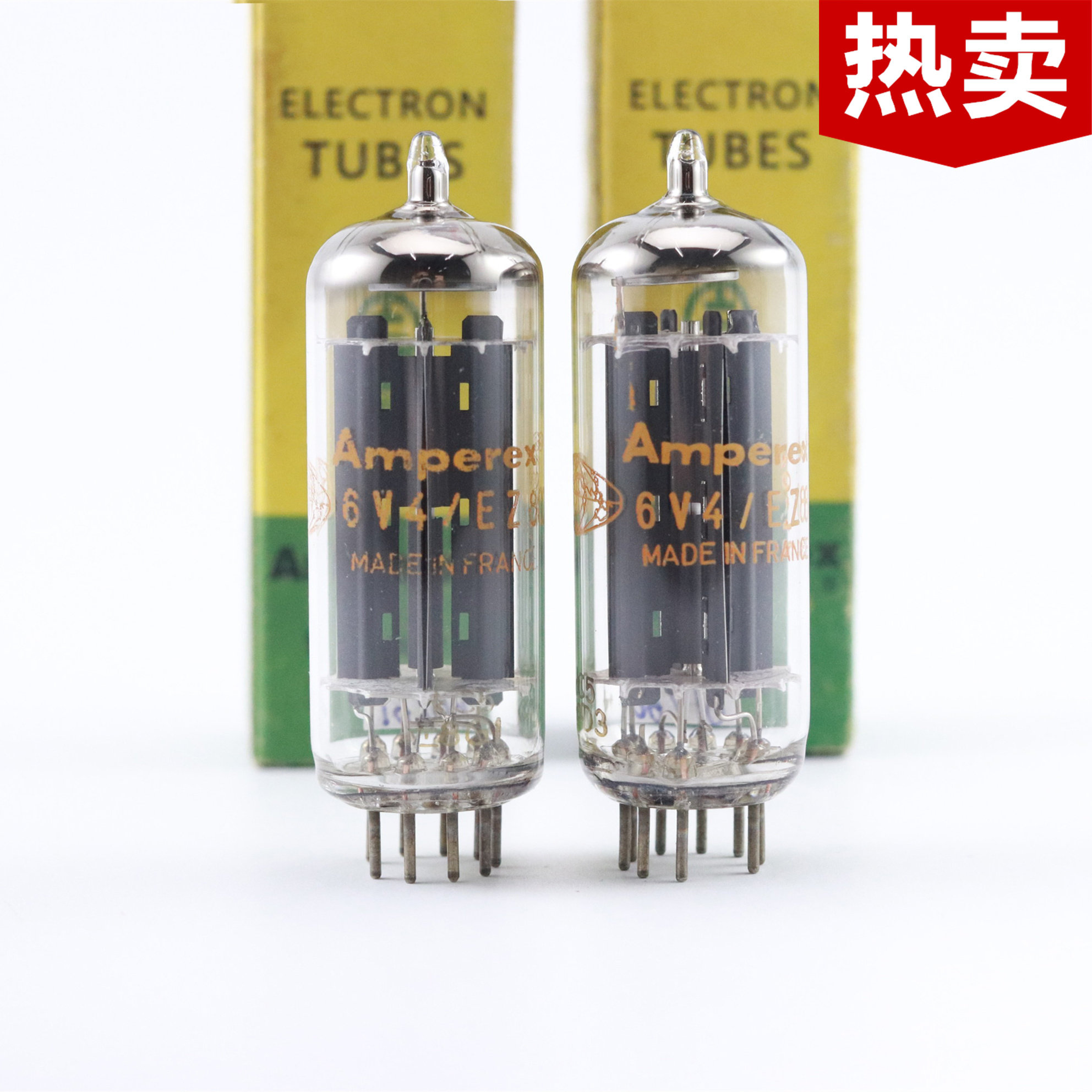 精选配对全新原盒吹喇叭/喜万年/GE 6V4/EZ80/6Z4/6X4 6v4电子管