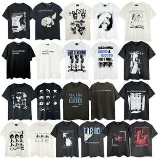 美式高街ERD忧郁的富二代复古印花短袖夏季宽松休闲潮流情侣T恤潮