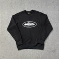 815 Black Printed White Round Neck Sweatshirt