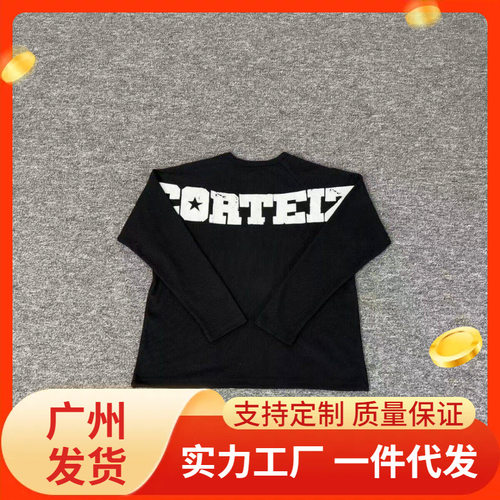 Corteiz恶魔岛华夫格长袖T恤