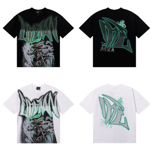 外贸MIXED EMOTION Rhinestone Goblin小地精烫钻设计短袖t恤