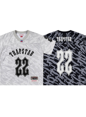 trapstar mesh t shirt jersey夏季美潮刺绣网眼透气球衣短袖T恤