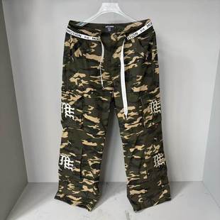 MIXED EMOTION街头风工装裤多口袋飘带裤子宽松直筒休闲裤男潮