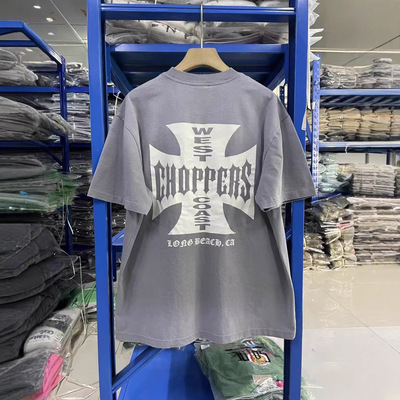 复古西海岸废土风做旧短袖T恤