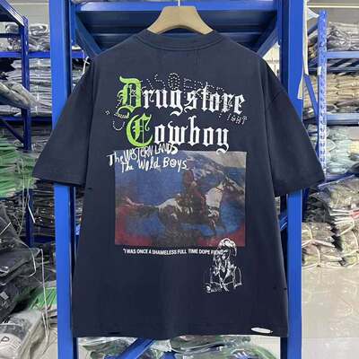 PalyHollywood手工磨损短袖T恤