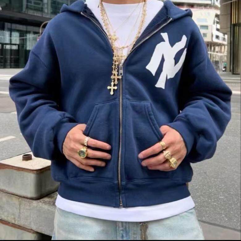 AKIMBO复古高街字母连帽卫衣