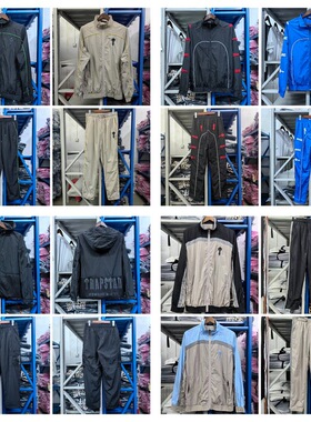 潮牌Trapstar刺绣冲锋衣春秋季薄款夹克休闲宽松外套裤子套装男士